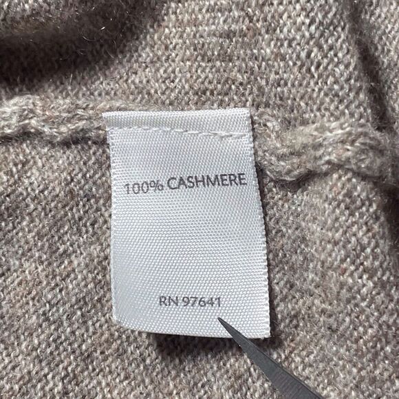 J.JILL Pure Jill Cashmere Cardigan Sweater Size 2X Beige Long Line V-Neck Button - Picture 12 of 16